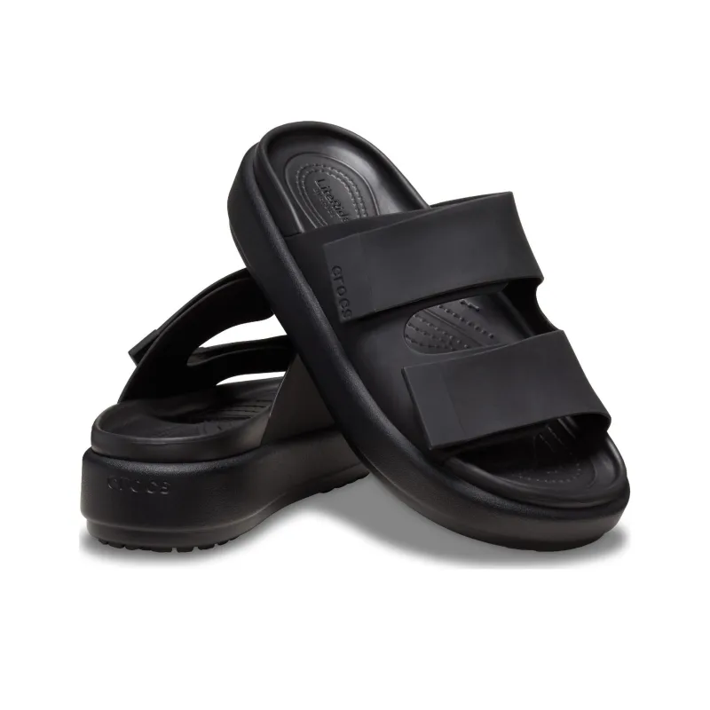 Crocs Slip Resistant Slide Slippers Women's Black-3