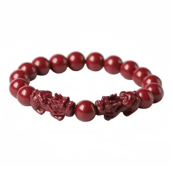 YUFANGCHUN Reconstructed Cinnabar Bracelets Unisex