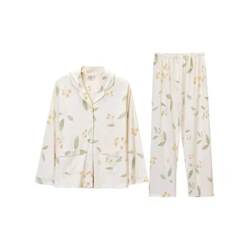 DAERLI Pajama Set Women's Beige Yellow
