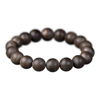 FANGYUANXIAOFU Fragrance Enhancer, Agarwood Single Wrap, Plain Beaded Bracelet Unisex