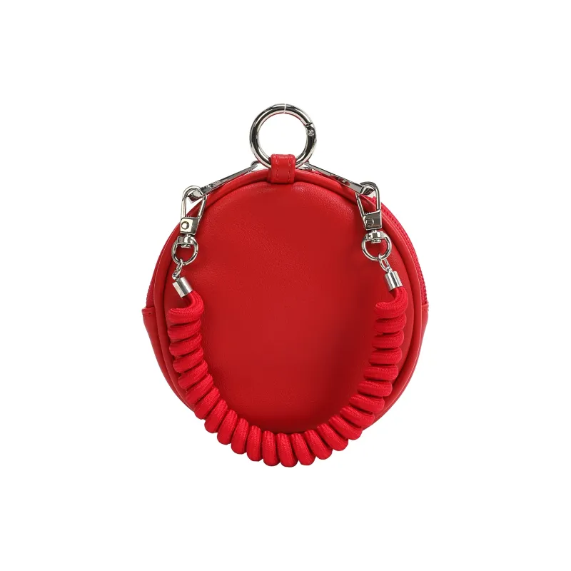 SESAME STREET Pu Coin Purses Earphone Cases Women's Red/Yellow-2