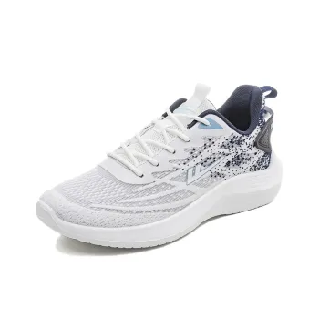 Warrior Anti Slip And Wear Resistant Lightweight Low Top Long Distance Running Running Shoes Men's White Blue