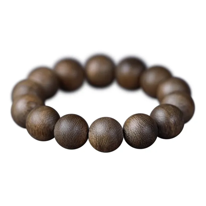 FANGYUANXIAOFU Fragrance Enhancer, Agarwood Single Wrap, Plain Beaded Bracelet Unisex-7