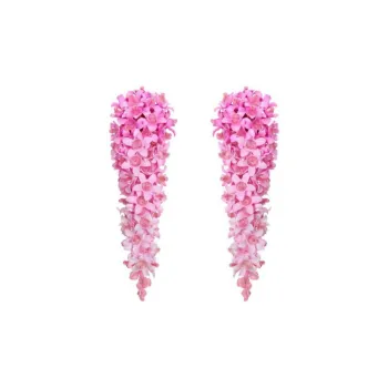 Oscar De La Renta Cascading Flower Clip-on Earrings