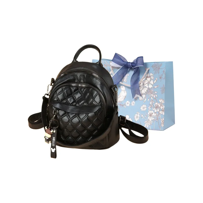 REDOO PU Backpack Regular Women's Black-10