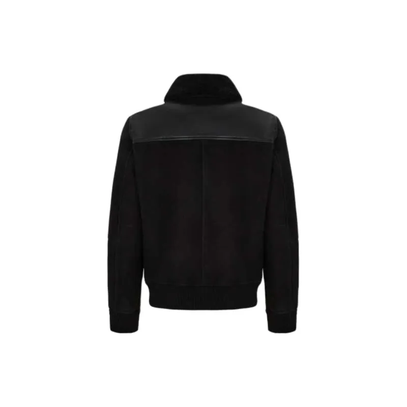 BALLY FW23 Leather Jacket Men's Black-1
