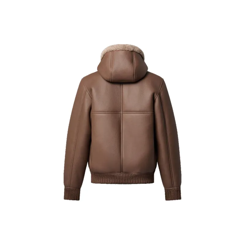LOUIS VUITTON SS25 Leather Jacket Men's Gray Brown-2