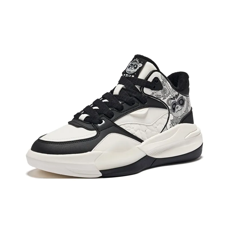 Erke Battery Panda 3V2 Anti Slip Wear Resistant Low Top Skateboard Shoes Women's Microcrystal White/Jet Black-2