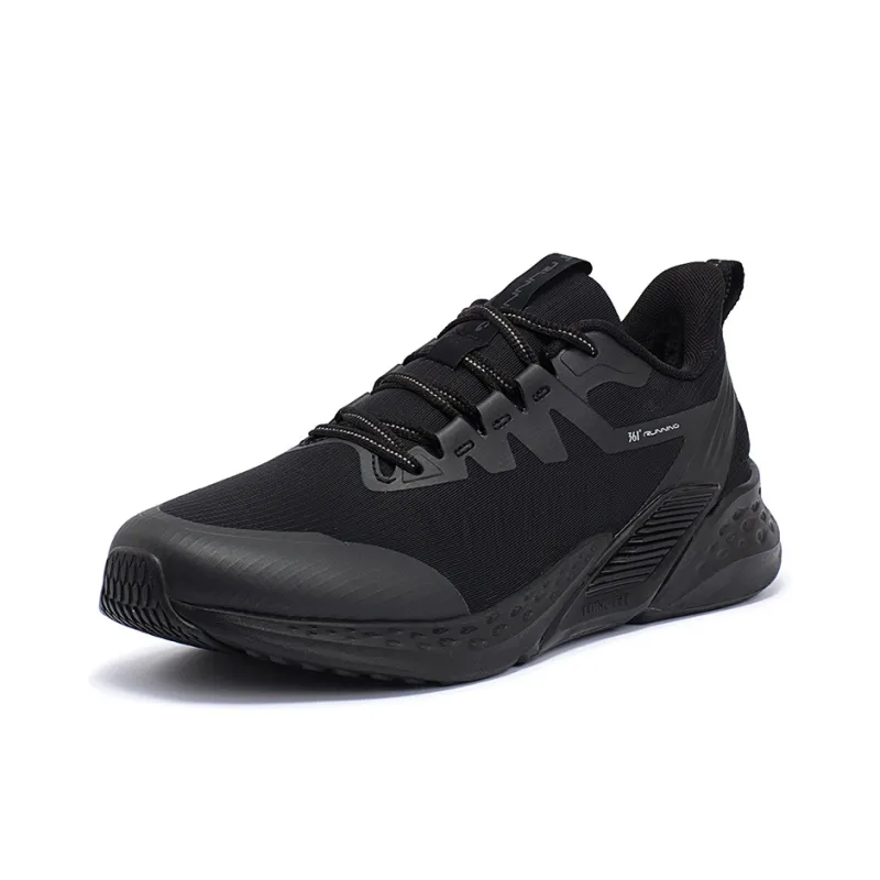 361° Volcano Rainproof Series Warm Wear Resistant Slip Resistant Low Top Casual Running Shoes Men's Obsidian Black-1