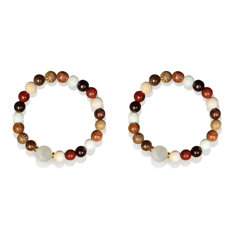 JIAFULAI Bamboo Wood Bracelets Unisex-7