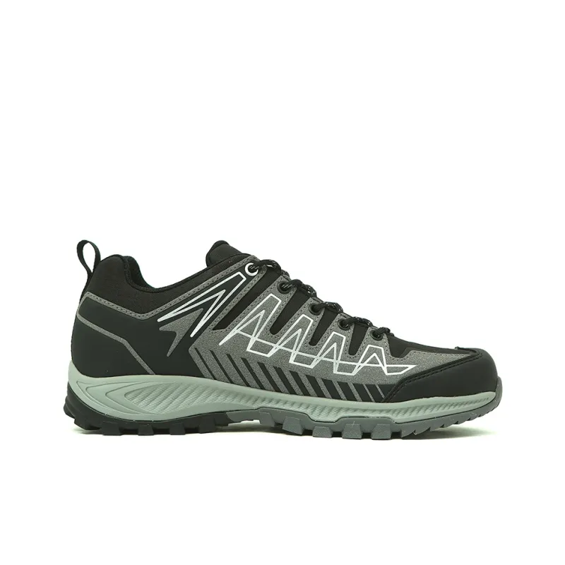 TREZETA Wear Resistant Slip Resistant Low Top Trekking Shoes Men's Black Green-1