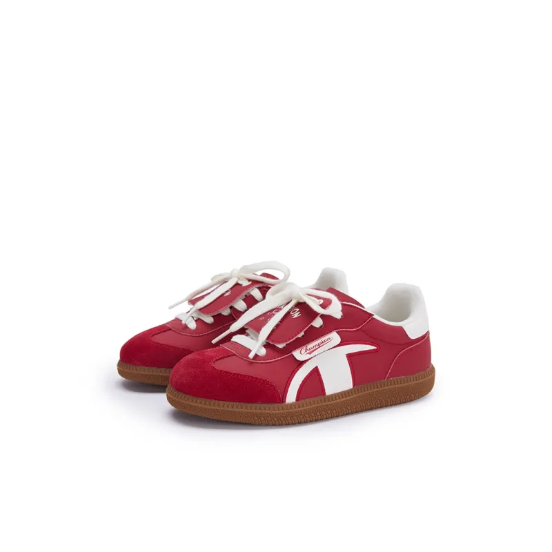 Champion Kids Anti Slip Wear Resistant Low Top Kids' Skateboarding Shoes Red White Kids'-1