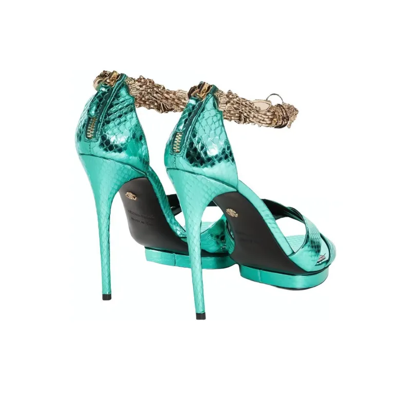 Roberto Cavalli Strap Sandals Women's Green-3