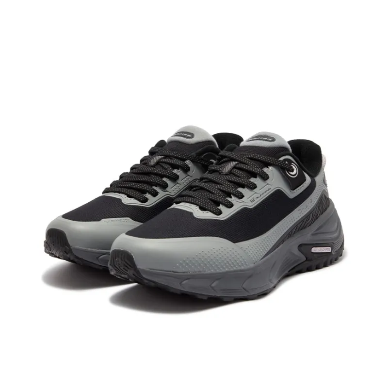 361° Rain Screen Cushioning, Slip Resistant, And Abrasion Resistant Low Top Casual Running Shoes Women's Black Gray-2