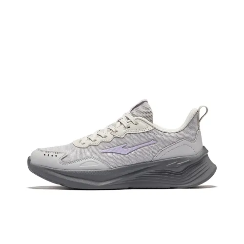 Erke Cushioning Wear Resistant Low Top Running Shoes Women's Mist Gray Cangye Gray