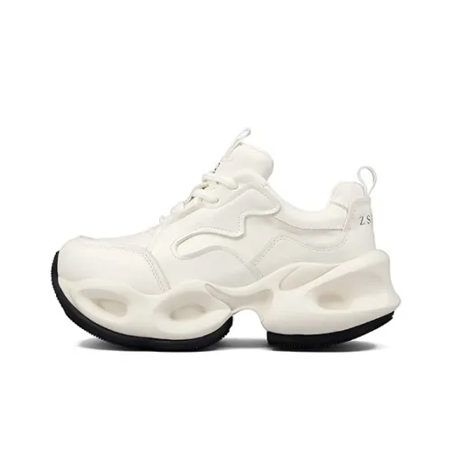 ZSBELLA Cushioned Slip Resistant Abrasion Resistant Low Top Chunky Sneakers Women's