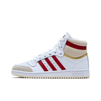 Adidas Originals Top Ten Anti Slip Wear Resistant High Top Skateboard Shoes Women's White