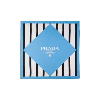 PRADA Silk Scarves Women's Sea Blue