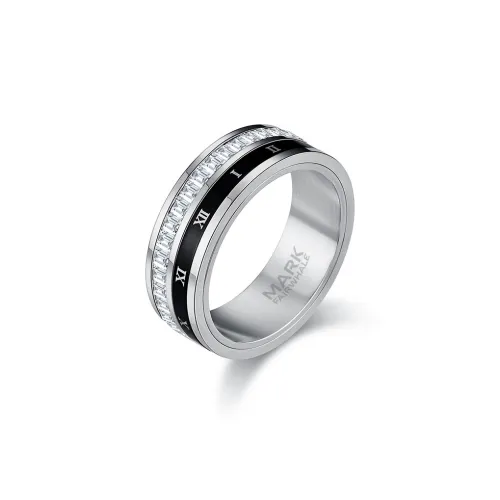 FAIRWHALE Titanium Steel Zircon Rings Unisex