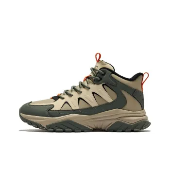 Erke Blaze 2 High Top Outdoor Shoes Men's Linen Gray With Stone Green