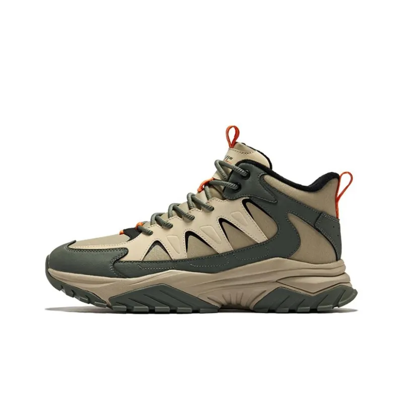 Erke Blaze 2 High Top Outdoor Shoes Men's Linen Gray With Stone Green-0