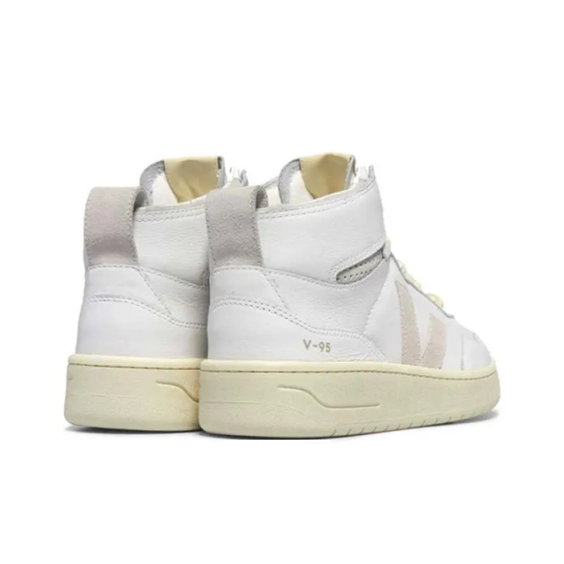 VEJA V 95 High Top Skateboard Shoes Men's White-2