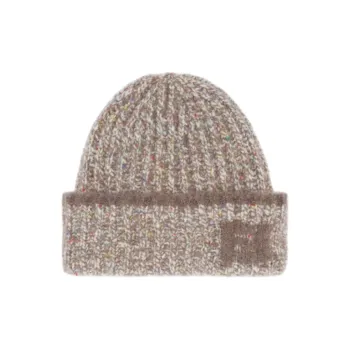 FENDI Wool Beanies Unisex Dove Gray