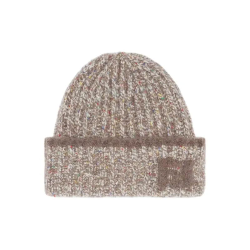 FENDI Wool Beanies Unisex Dove Gray-0