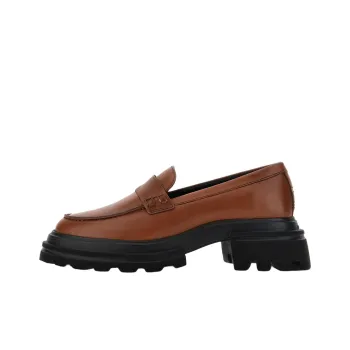 HOGAN Round Toe Slip On Loafers Women's