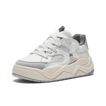 Anta Little Blue Orchid Anti Slip Wear Resistant Low Top Skateboard Shoes Women's White Gray