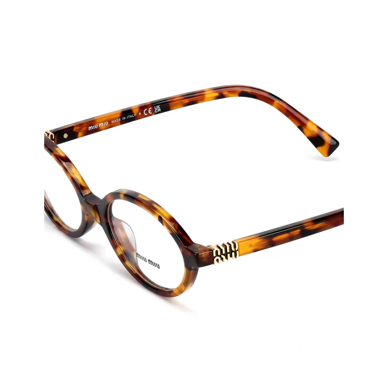 MIU MIU Tortoiseshell Oval frame Glasses-4