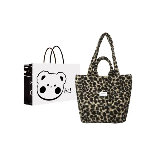 NX DOUGHNUT Fleece Fabric Premium Commute Tote, One Shoulder Handbag Large Size Women's Green/Brown/Black Gray