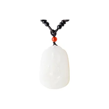 FENGFEIHUANG Hetian Jade Necklaces White Jade/Pale Greenish White Jade Men's