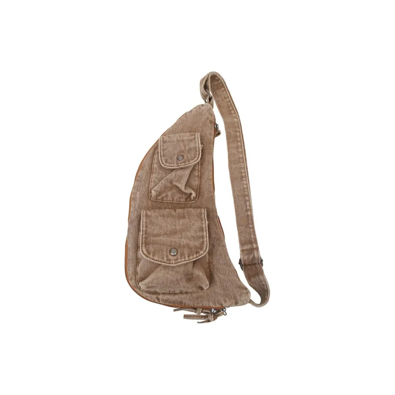 DALO Denim Shoulder Bag, Crossbody Bag Unisex Blue/Black/Khaki-10