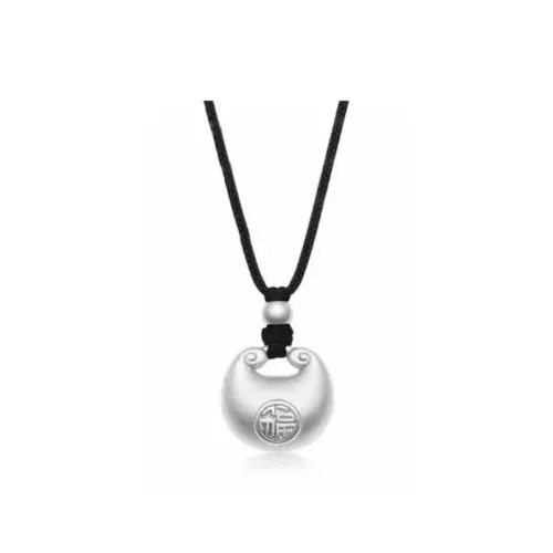 JINLUWANG Sterling Silver Hand Woven Cord Pendant Necklace Set Unisex