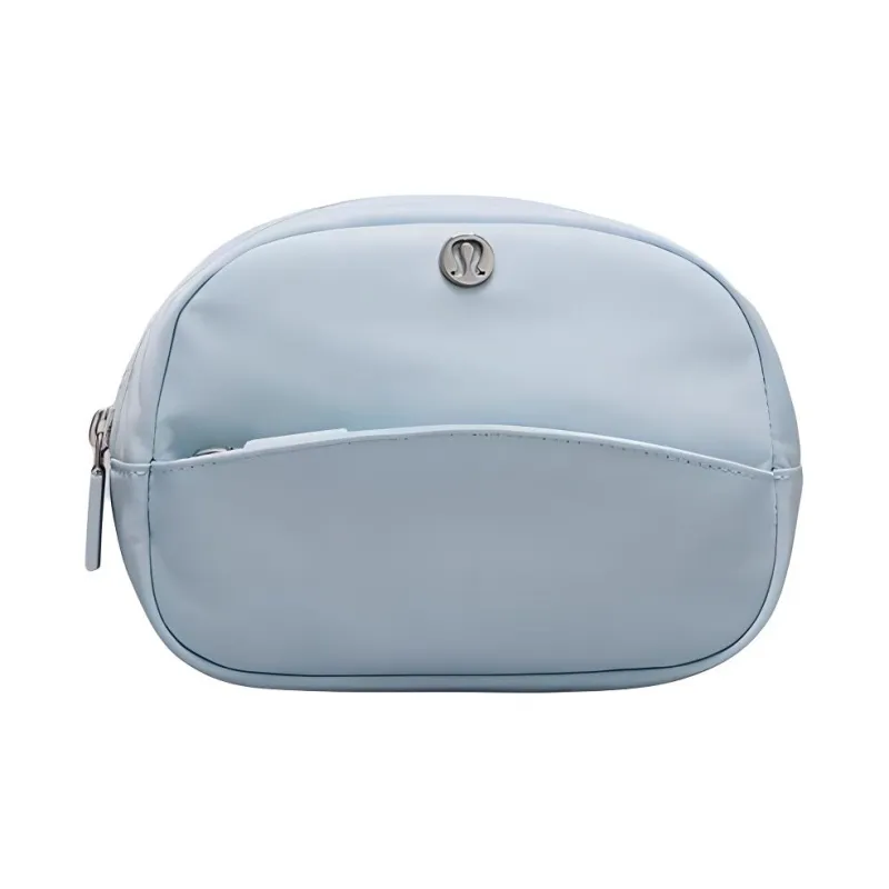 Lululemon Recycled Polyester Spandex Makeup Bag Storage Bag Women's Blue Powder Pink-0