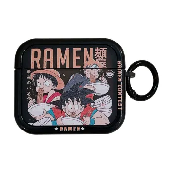 Kona Chun Compatible With AirPods Pro 2/1/3 TPU High Value Ramen Challenge Dragon Ball Goku Soft Quirky Headphone Cases
