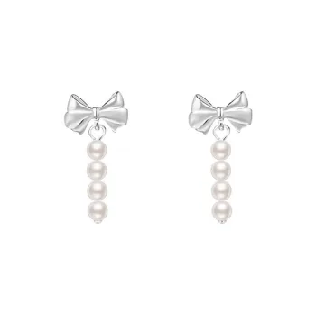 Heart Grass 999 Fine Silver Stud Earrings Women's