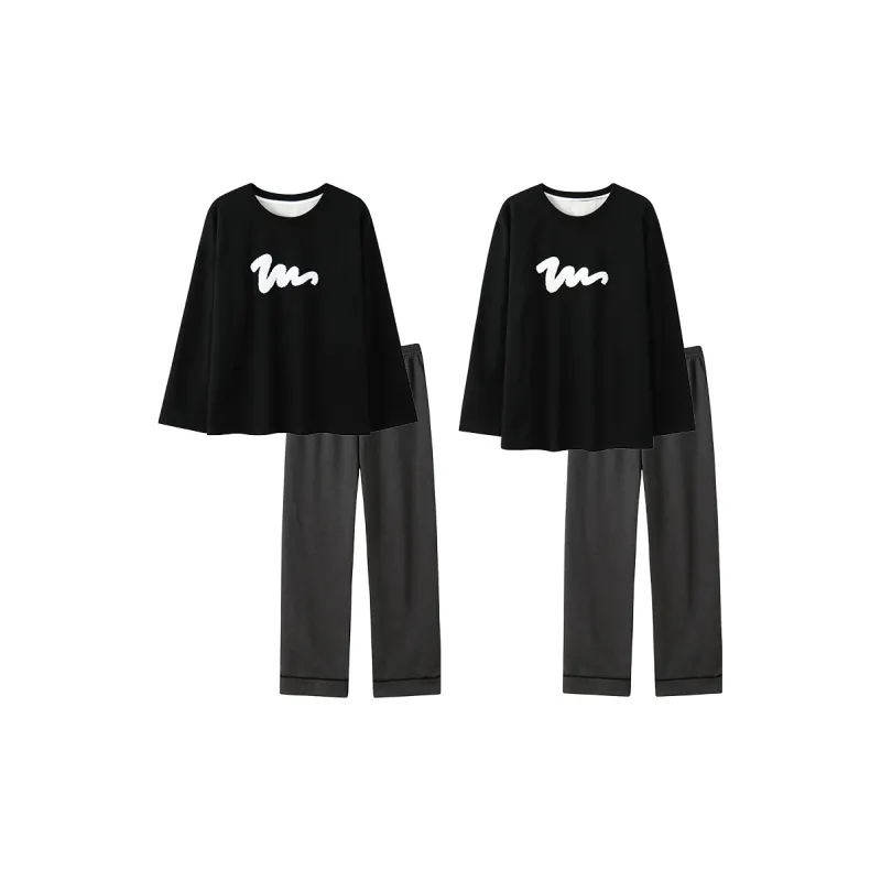 Maultiay Pajama Set Unisex Black-0