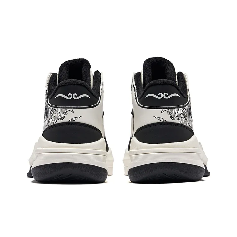 Erke Battery Panda 3V2 Anti Slip Wear Resistant Low Top Skateboard Shoes Women's Microcrystal White/Jet Black-3