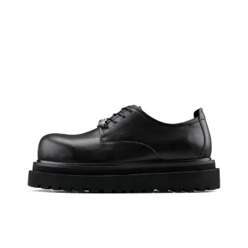 HANQIAORIJI Black Blood Series Derby Shoes Men's Black