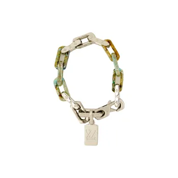 LOUIS VUITTON Metal Cuban Chain Men's Green/Silver