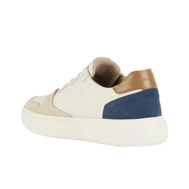 GEOX Deiven Anti Slip Wear Resistant Low Top Skateboard Shoes Men's Beige Brown Blue-2