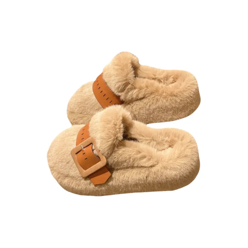 Meter Platform Fuzzy Slippers For Women's Fall And Winter Platform Mules Advanced Padded Shoes For Kids And Adults-3