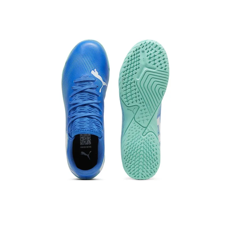PUMA FUTURE 7 PLAY Anti-Slip And Wear-Resistant Rebound Low-Top Kids' Soccer Shoes Blue Kids'-3