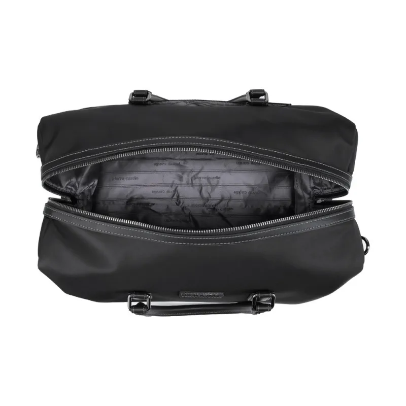 PIERRE CARDIN Fabric Travel Bag Regular Men's Black-4