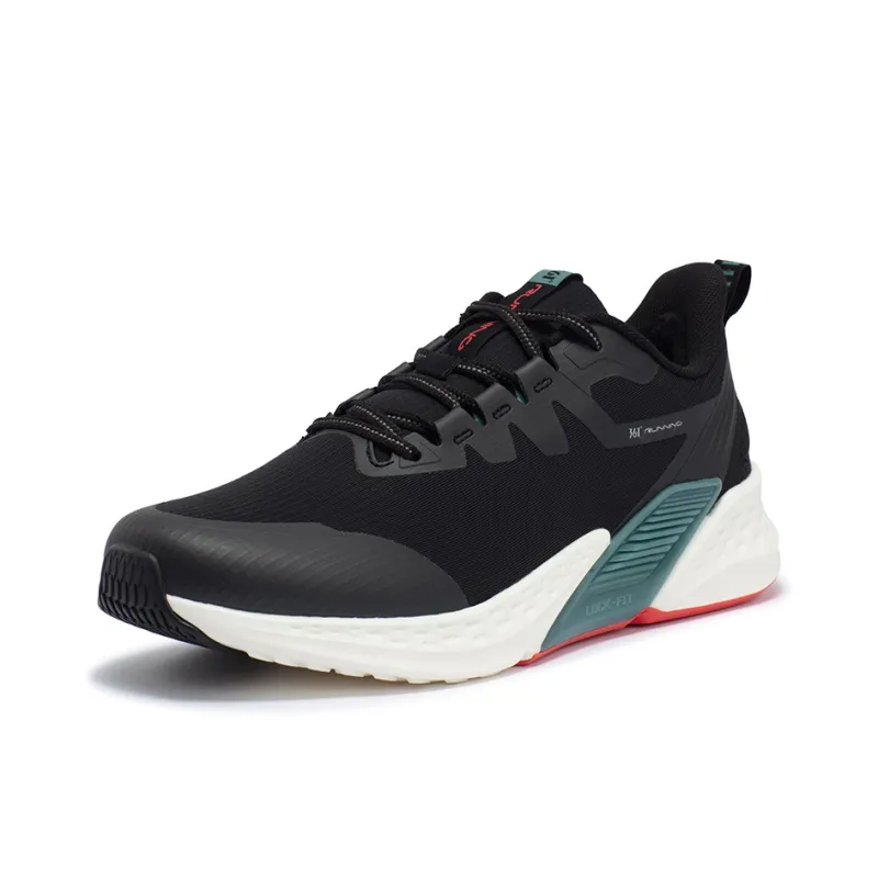 361° Volcano Rainproof Series Warm Slip Resistant Low Top Casual Running Shoes Men's Black Cyan-1