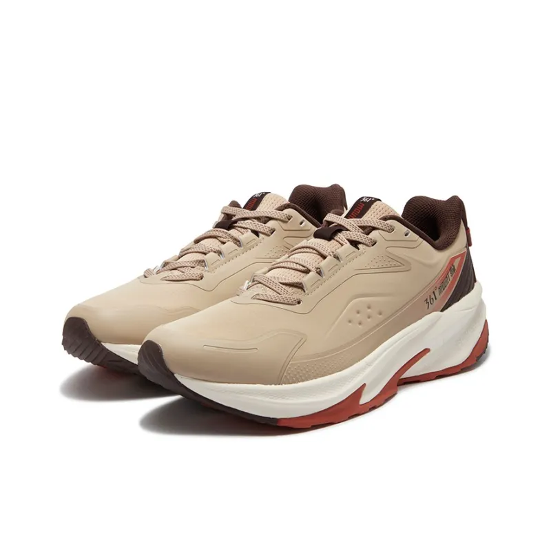 361° Slip Resistant, Abrasion Resistant, Waterproof Low Top Casual Running Shoes Men's Brown White-2