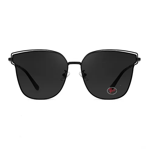 PSACSS Stainless Steel Irregular Shape Sunglasses Unisex Gradual Gray/Gradual Fuchsia-8