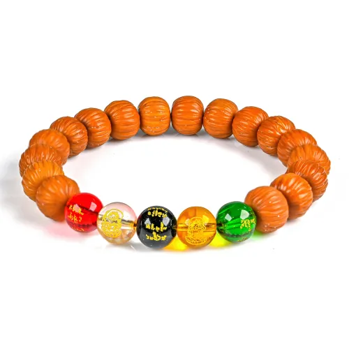 Phoenisess Monkey Head Walnut Bracelets Mens